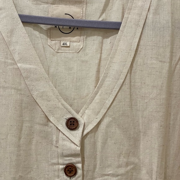 pana mina linen dress - plus-size 4X - Picture 2 of 4